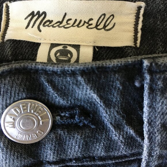 MADEWELL Dark Gray The Curvy Vintage Jean 5 Pocket Logo Hardware Jeans - Picture 2 of 12